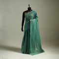 Green - Nazaakat Kota Doria Cotton Plain Saree with Blouse & Jewellery Set 19