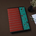 Red Handcrafted Bengal Kantha Work File Folder