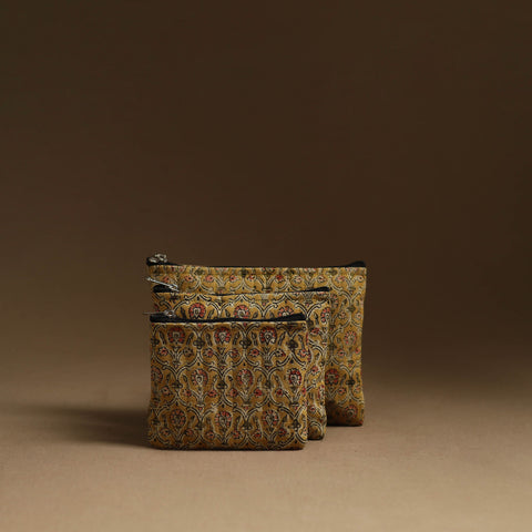 Yellow - handmade multipurpose utility pouches (set of 3)