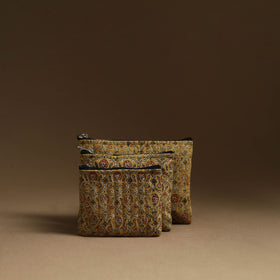 Yellow - handmade multipurpose utility pouches (set of 3)