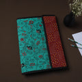 Green Handcrafted Bengal Kantha Work File Folder