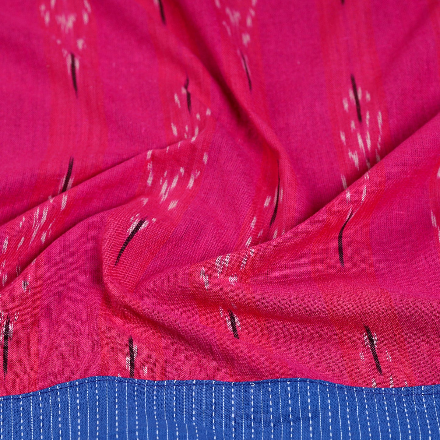 Pink - Cotton Pochampally Ikat Blouse Piece 09