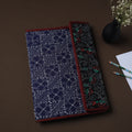 Blue Handcrafted Bengal Kantha Work File Folder