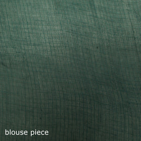 Green - Nazaakat Kota Doria Cotton Plain Saree with Blouse & Jewellery Set 21