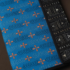 Blue Handcrafted Bengal Kantha Work File Folder