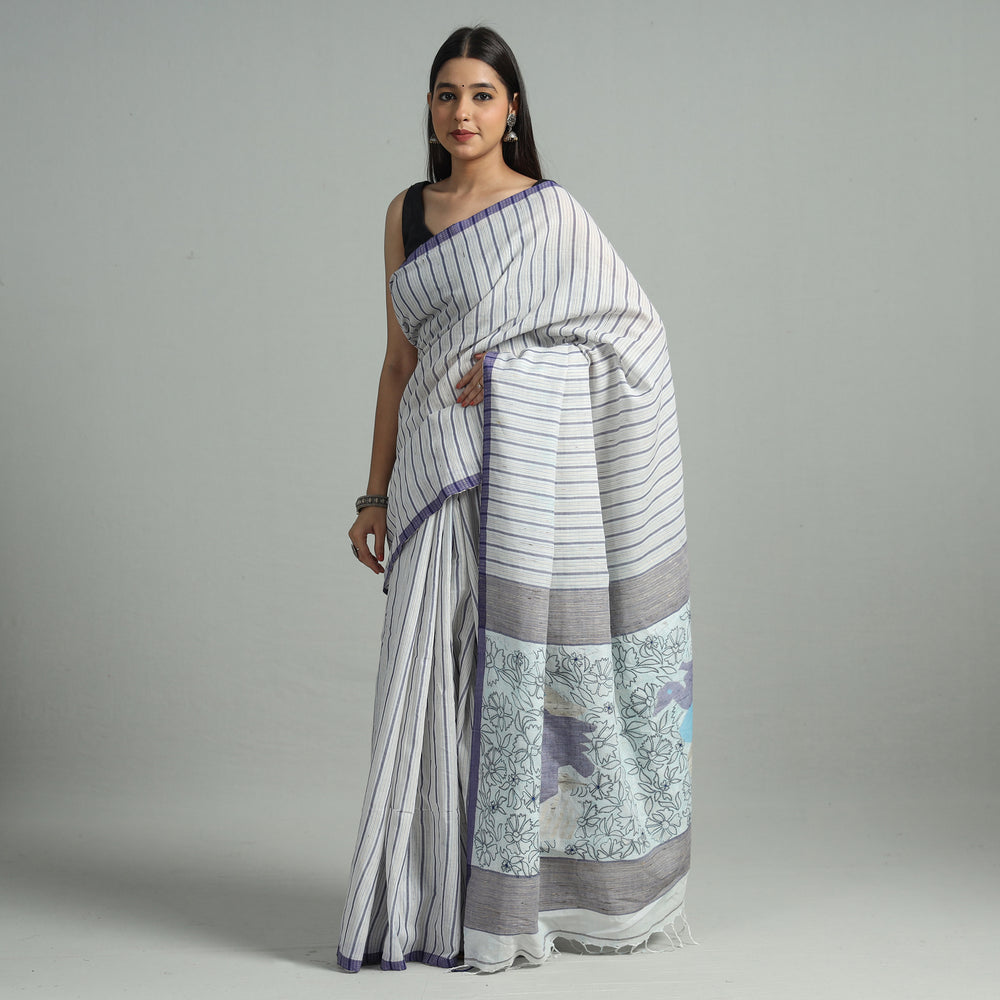 Kantha embroidery Saree