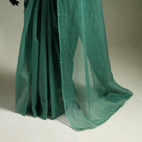 Green - Nazaakat Kota Doria Cotton Plain Saree with Blouse & Jewellery Set 23