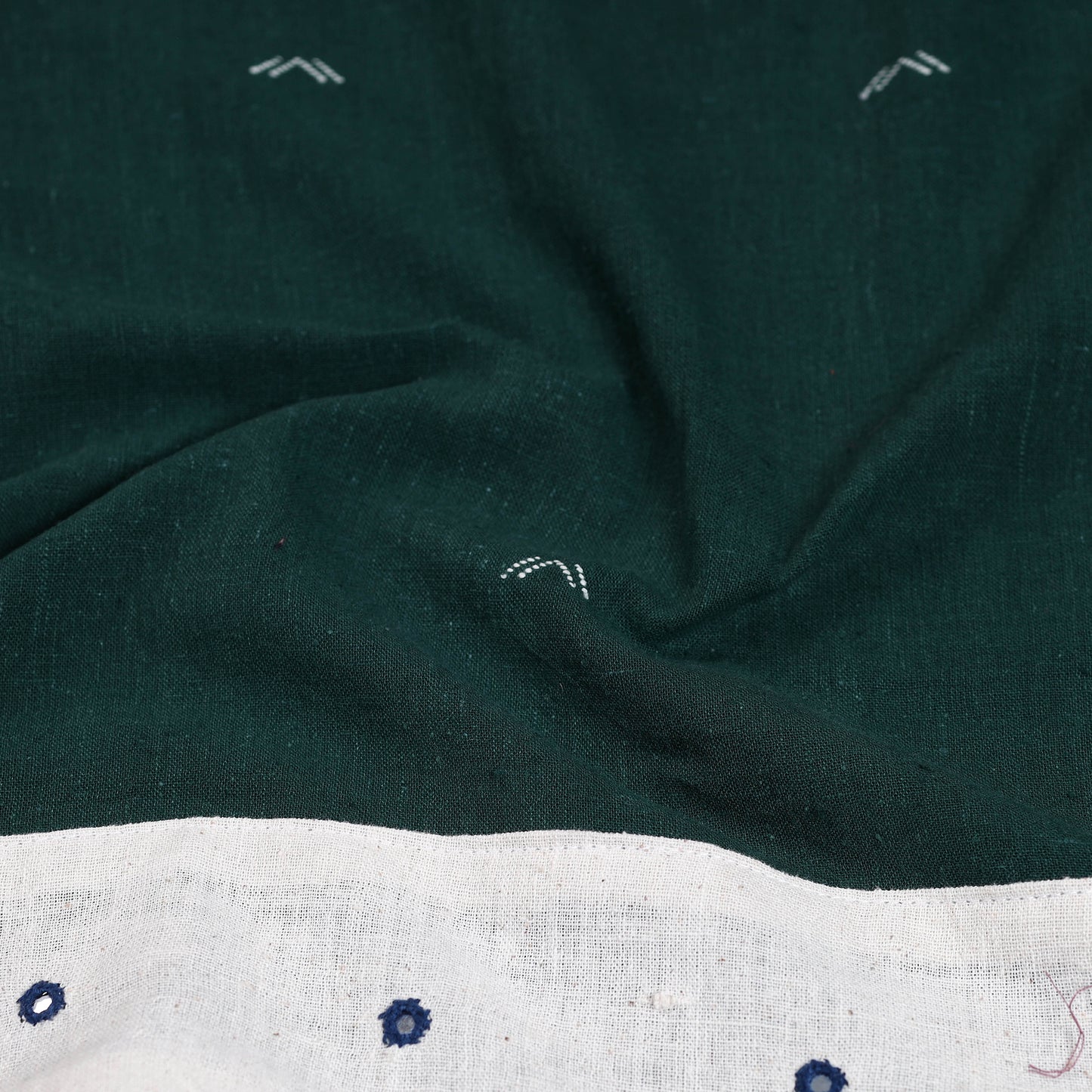 Green - Organic Kala Cotton Handloom Blouse Piece 35