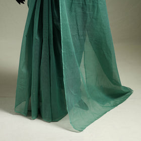 Green - Nazaakat Kota Doria Cotton Plain Saree with Blouse & Jewellery Set 24