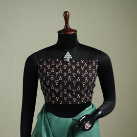 Green - Nazaakat Kota Doria Cotton Plain Saree with Blouse & Jewellery Set 24