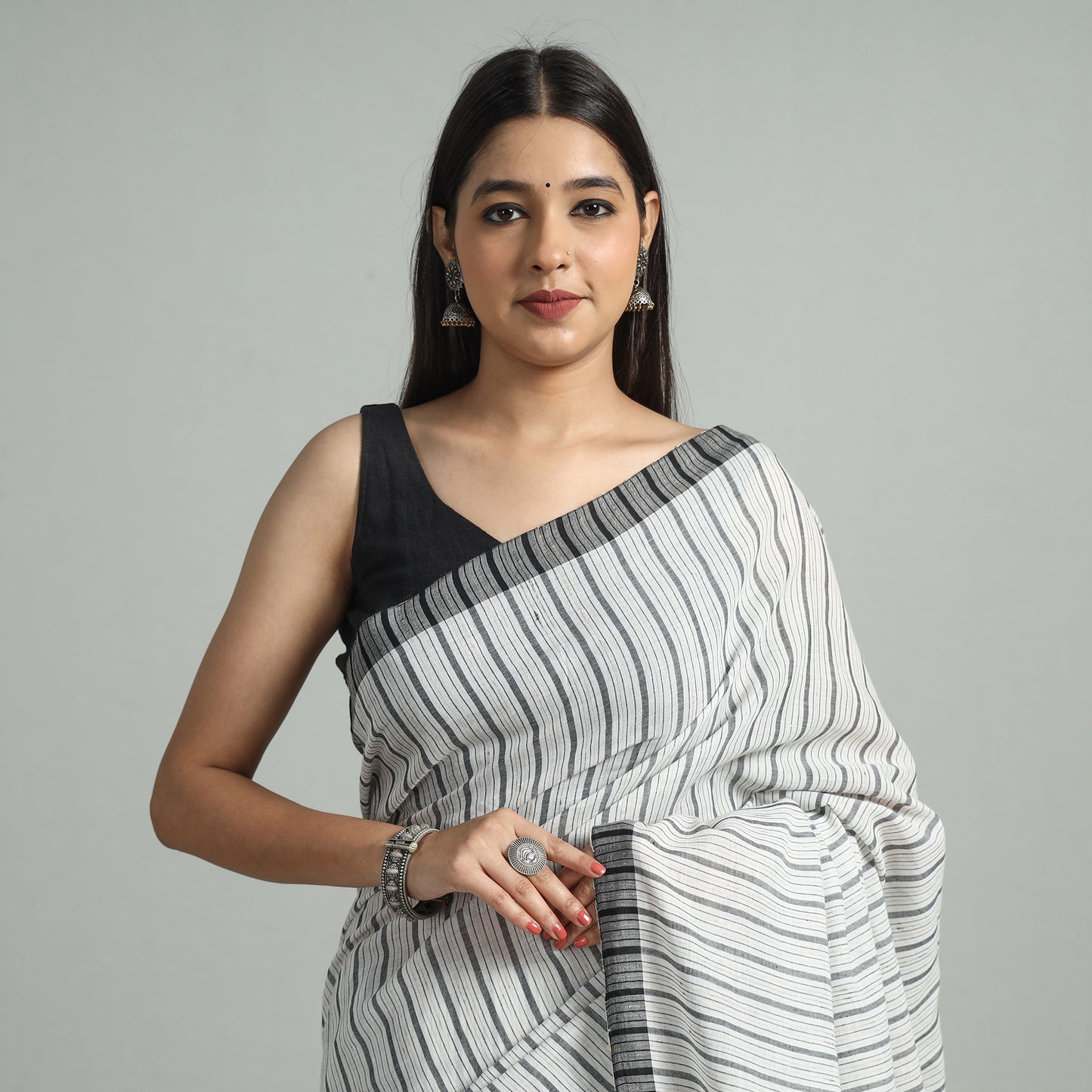 Kantha embroidery Saree