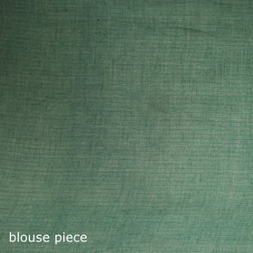 Green - Nazaakat Kota Doria Cotton Plain Saree with Blouse & Jewellery Set 24
