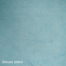 Blue - Nazaakat Kota Doria Cotton Plain Saree with Blouse & Jewellery Set 25