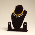 Navratri Special! Yellow German Silver Thread Beads Necklace Set