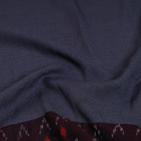 Grey - woollen plain blouse piece 75 - handcrafted