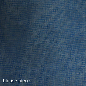 Blue - Nazaakat Kota Doria Cotton Plain Saree with Blouse & Jewellery Set 27