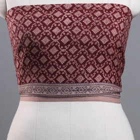 Buy Grey Block Print Woollen Bagh Blouse Piece 