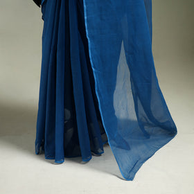 Blue - Nazaakat Kota Doria Cotton Plain Saree with Blouse & Jewellery Set 28