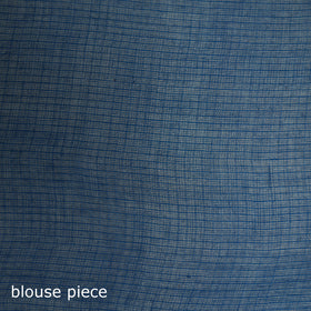 Blue - Nazaakat Kota Doria Cotton Plain Saree with Blouse & Jewellery Set 28