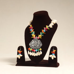 Multicolor - navratri special! German silver shell & thread