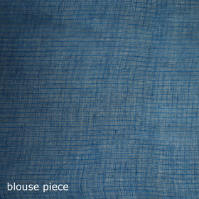 Blue - Nazaakat Kota Doria Cotton Plain Saree with Blouse & Jewellery Set 29