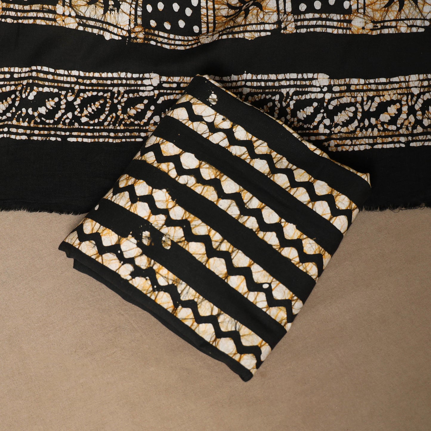 Multicolor - 3pc cotton unstitched kutch batik dress