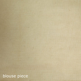 Beige - Nazaakat Kota Doria Cotton Plain Saree with Blouse & Jewellery Set 30