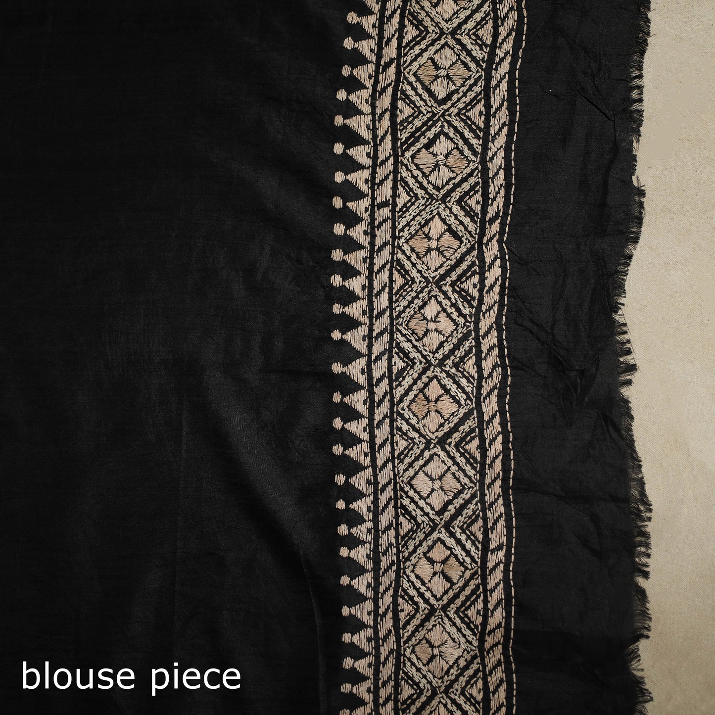 Black - hand embroidery bangalore silk handloom bengal