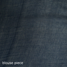 Blue - Nazaakat Kota Doria Cotton Plain Saree with Blouse & Jewellery Set 32