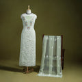 Lucknowi Hand Embroidered Chikankari Georgette 3pc Unstitched Dress Material 09