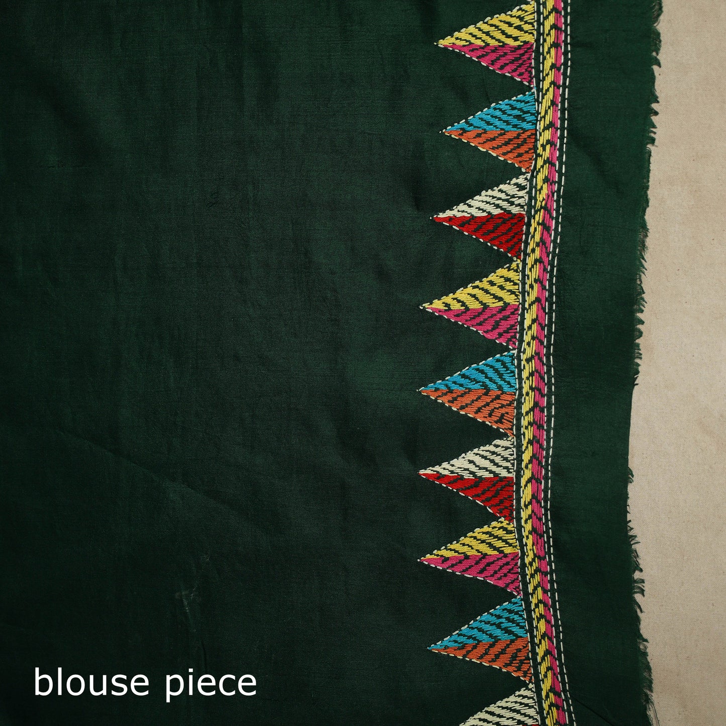 Green - hand embroidery bangalore silk handloom bengal