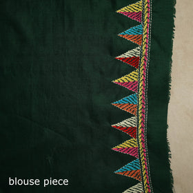 Green - hand embroidery bangalore silk handloom bengal