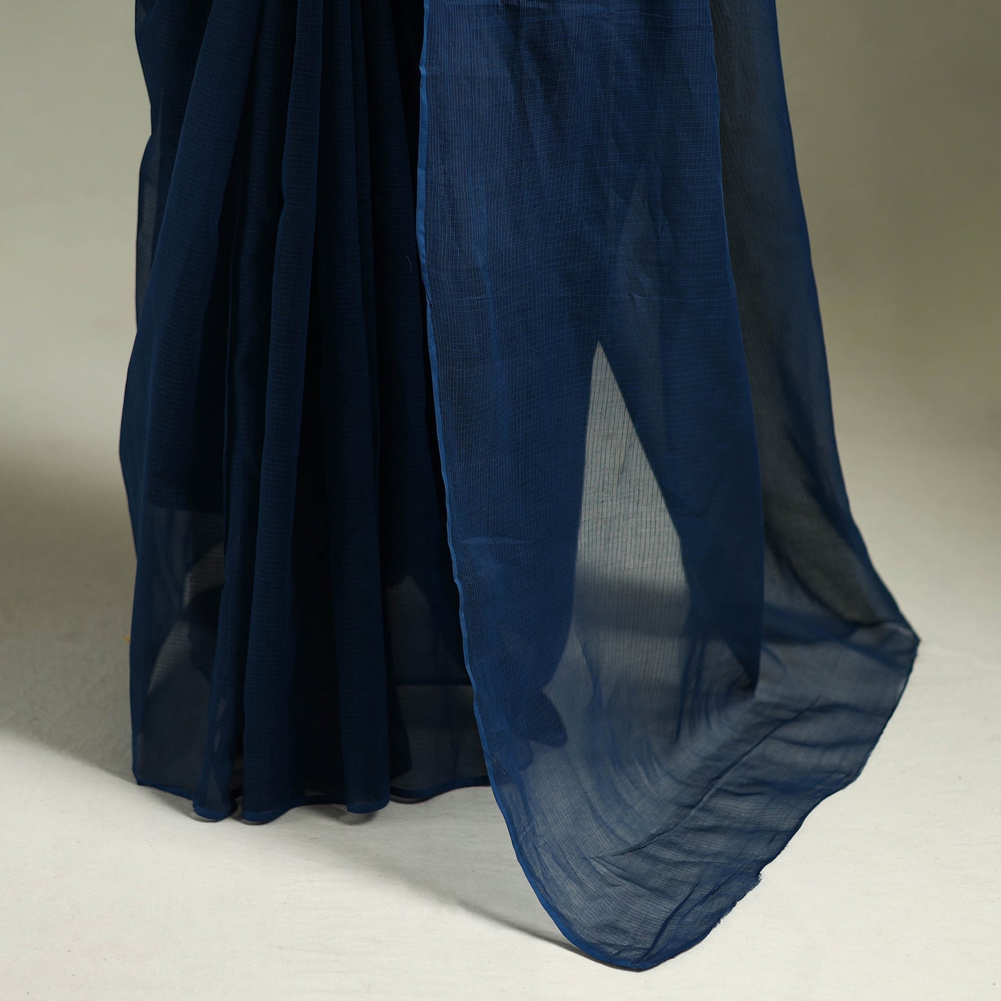 Blue - Nazaakat Kota Doria Cotton Plain Saree with Blouse & Jewellery Set 33