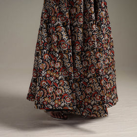 Bagru Hand Block Print 24 Kali Patchwork Natural Dyed Cotton Long Skirt 23