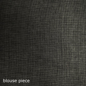 Black - Nazaakat Kota Doria Cotton Plain Saree with Blouse & Jewellery Set 36