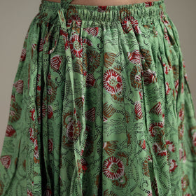 Bagru Hand Block Print 24 Kali Patchwork Natural Dyed Cotton Long Skirt 27