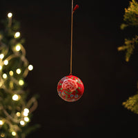 Ball - Kashmir Handpainted Christmas Ornament 06