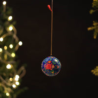 Ball - Kashmir Handpainted Christmas Ornament 05