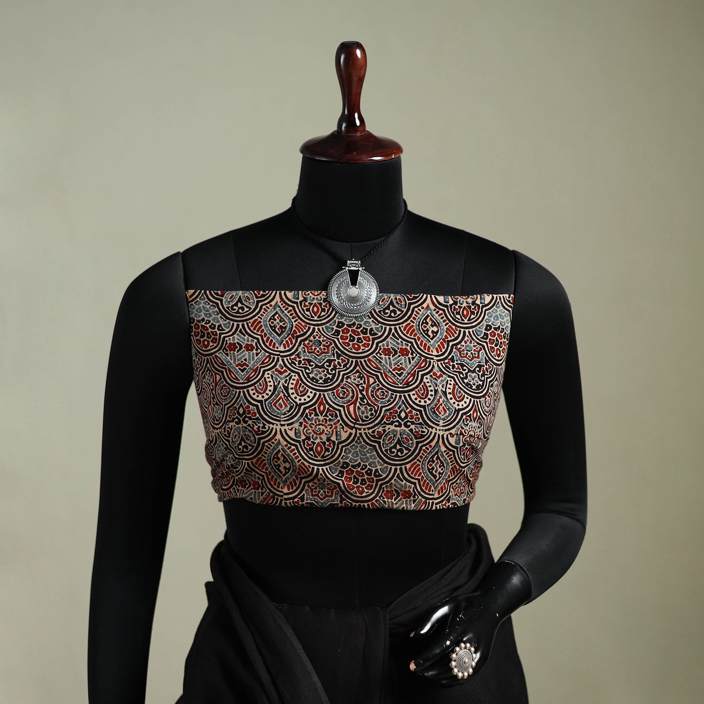 Black - Nazaakat Kota Doria Cotton Plain Saree with Blouse & Jewellery Set 37
