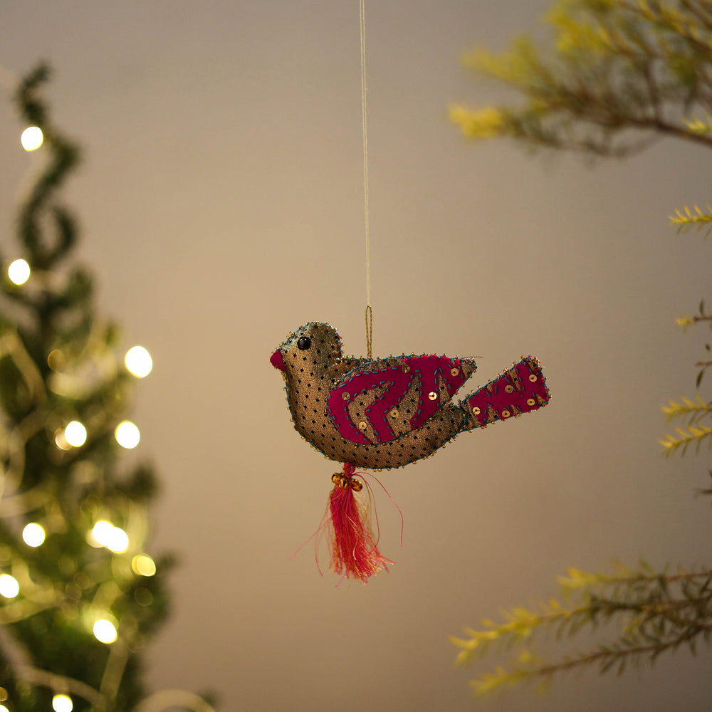 Bird Felt Ornament - Handmade Christmas Decor 11