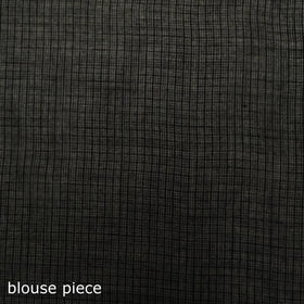 Black - Nazaakat Kota Doria Cotton Plain Saree with Blouse & Jewellery Set 38