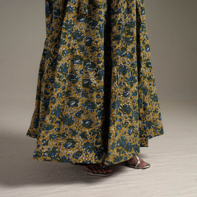 Bagru Hand Block Print 24 Kali Patchwork Natural Dyed Cotton Long Skirt 29