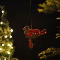 Bird Felt Ornament - Handmade Christmas Decor 12