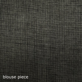 Black - Nazaakat Kota Doria Cotton Plain Saree with Blouse & Jewellery Set 39