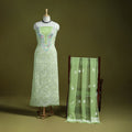 Lucknowi Hand Embroidered Chikankari Georgette 3pc Unstitched Dress Material 15