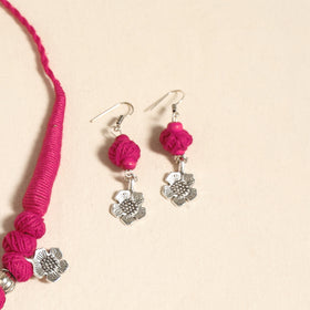 Pink - navratri special! German silver thread beads