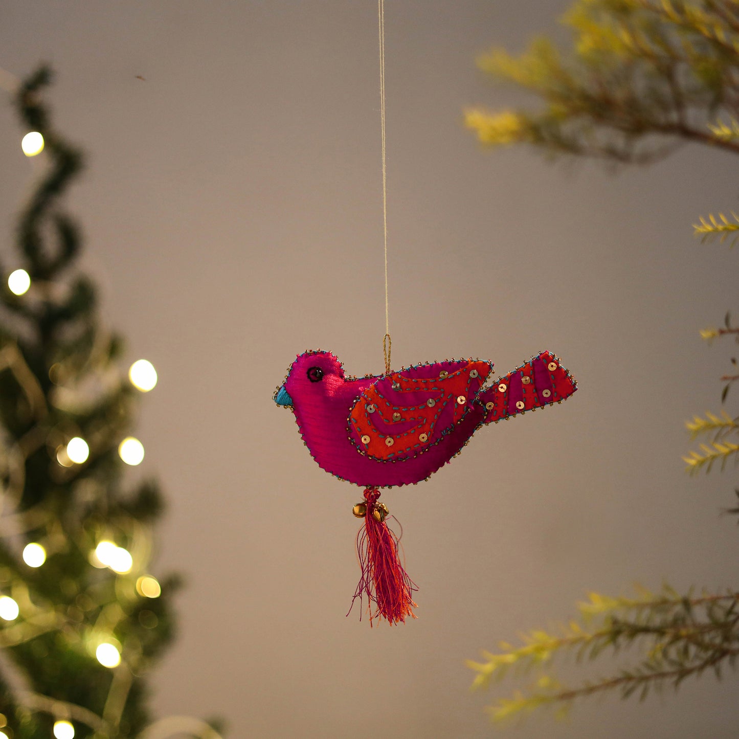 Bird Felt Ornament - Handmade Christmas Decor 19