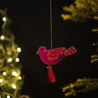 Bird Felt Ornament - Handmade Christmas Decor 19