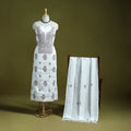 Lucknowi Hand Embroidered Chikankari Mul Cotton 2pc Unstitched Dress Material 16