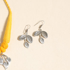 Navratri Special! Yellow German Silver Thread Beads Necklace Set